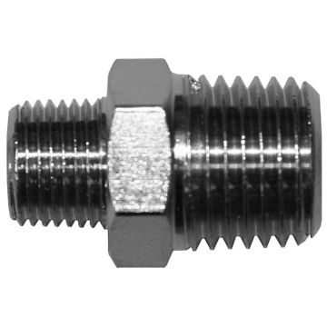 Doppelnippel 1/8"-1/4", vernickelt