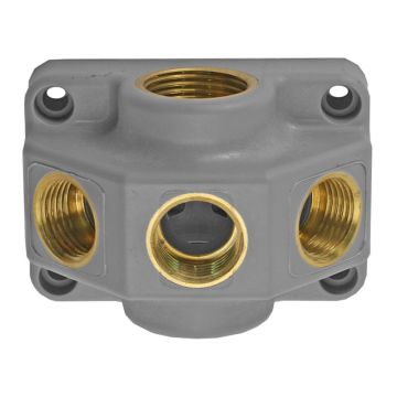 Luftdurchgangsdose, Kunststoff, grau