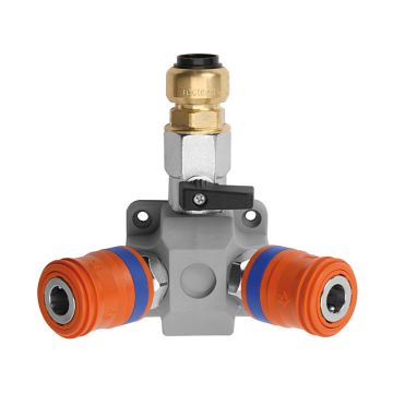 Kleine Zweifach-Endverteilerdose, grau