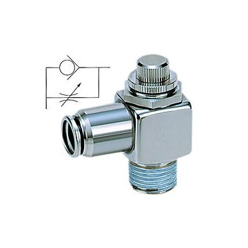 Drosselrückschlagventil Edelstahl R 1/8"