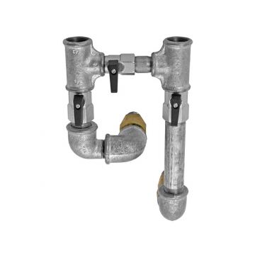 Umgehungsleitung 1/2" mit 3 Kugelhahnen
