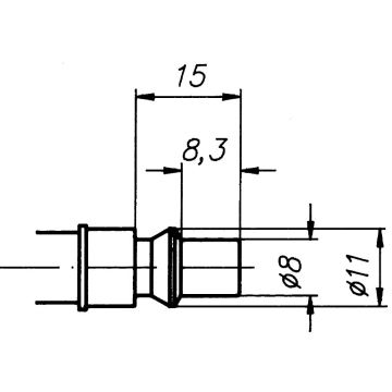 Stecknippel für Schlauch LW 8mm