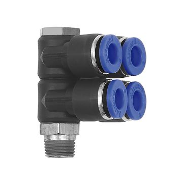 L-Mehrfachverteiler 4-fach Blaue Serie