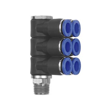 L-Mehrfachverteiler 6-fach Blaue Serie