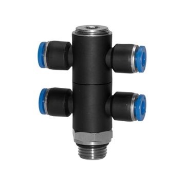 T-Mehrfachverteiler 4-fach Blaue Serie