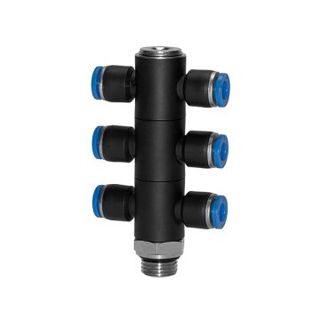 T-Mehrfachverteiler 6-fach Blaue Serie