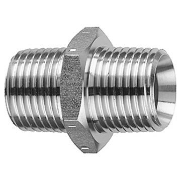 Doppelnippel 1/4-1/2", Edelstahl