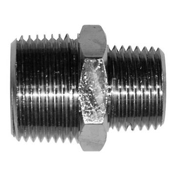 Doppelnippel 2"-1 1/2", vernickelt
